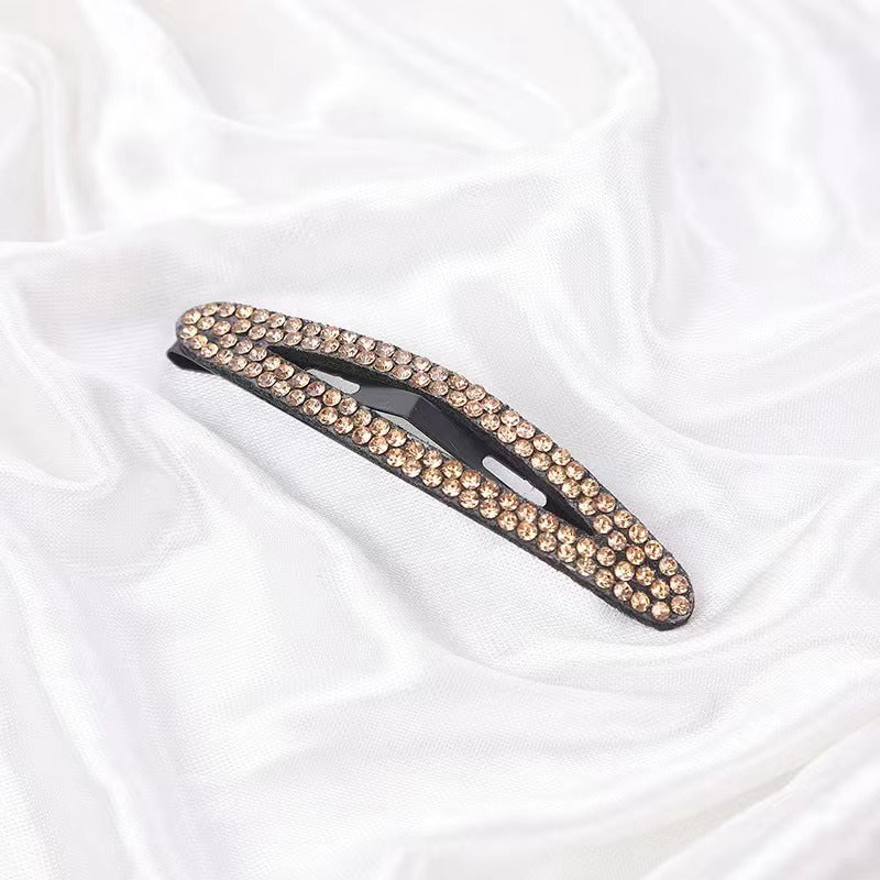 Pince à cheveux creuse luxueuse en diamant coloré