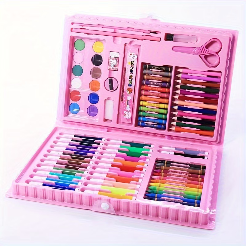150 Pcs Art Drawing Set with Watercolor Pen and Colour Pencil for Kids